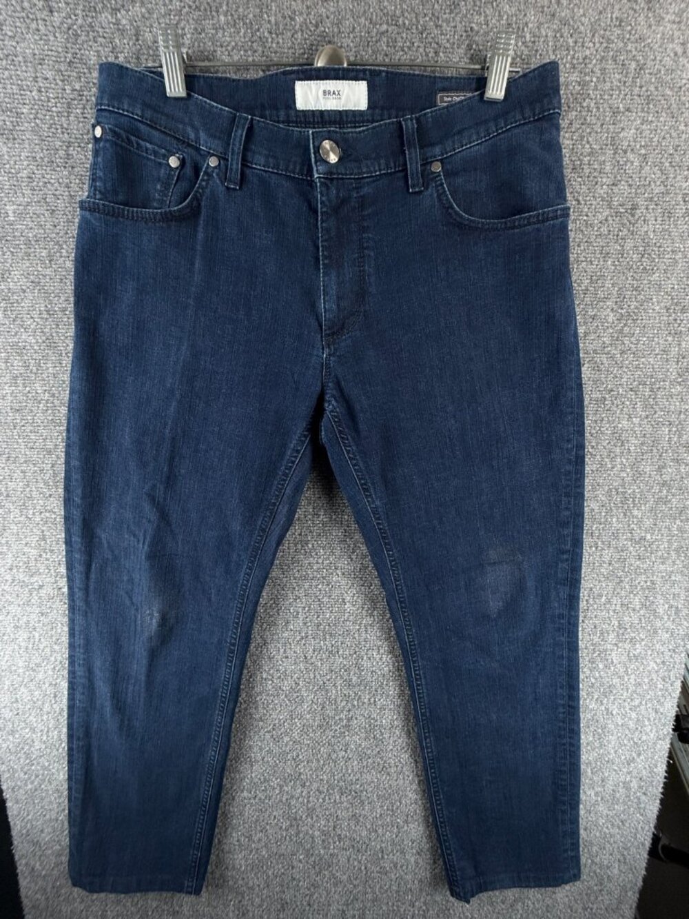 Brax CHUCK Dark Wash Jean Denim Blue Modern Fit 34x34 Adult Men ACTL 33X27
